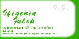 ifigenia fulep business card